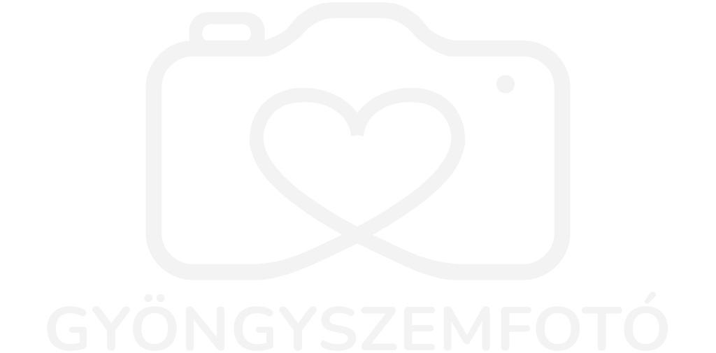 Gyönfyszemfotó logó fehérben